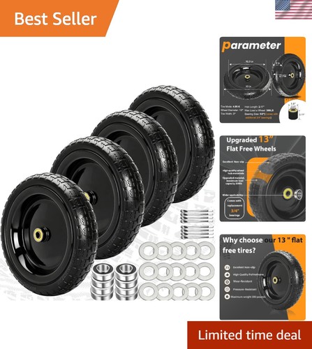 Flat free wheels - 13",