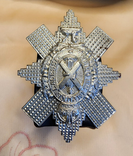 Wwii black watch cap badge - watch,