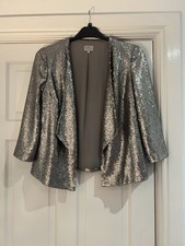 M&S Mink Sequin Waterfall Jacket Size 12 New Without Tags Christmas Party
