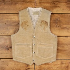 Vintage Valencia Leather Jacket XS Suede Western Vest Cream Womens