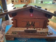 Vintage Swiss Wooden Music Box Chalet