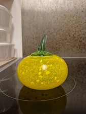 Decorative Kosta Boda Yellow Melon Glass Ornament
