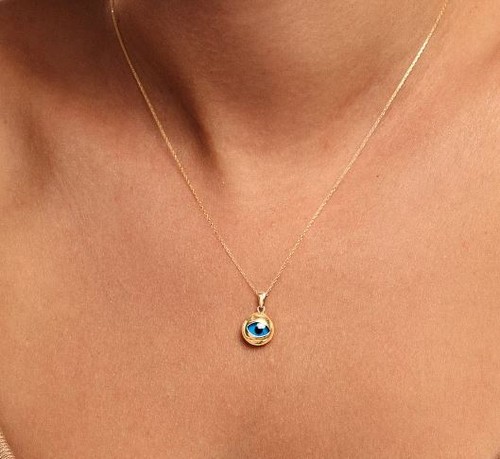 Gold pendant evil eye - ct,