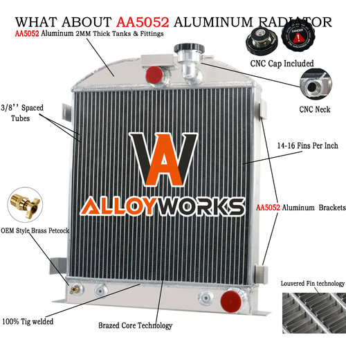 Rows aluminium radiator for - 3,