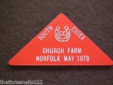 CARAVAN CLUB RALLY BADGE - CHURCH FARM NORFOLK - MAY 1978