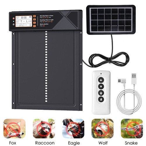 Solar auto chicken coop - auto, door
