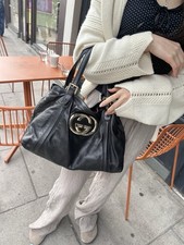Black gucci leather vintage - gucci,