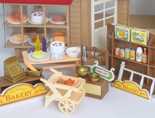 Sylvanian Village Bakery Spares, railings, cakes, sign, Vintage Calico Critters