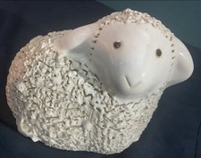 Vintage textured ceramic sheep