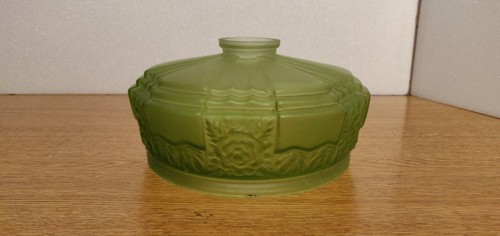 Vintage art deco green glass - deco,