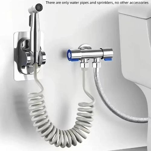 Handheld steel shattaf toilet - steel,