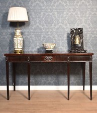 Mahogany Console Table | Fluted Legs & Central Drawer