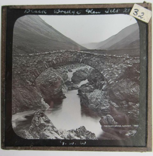 Magic lantern slide - lantern, black
