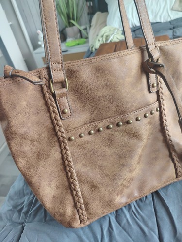 Bueno brown leather tote - leather, bag