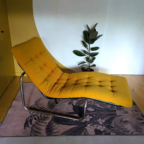 Mid century upholstered chaise - mid,