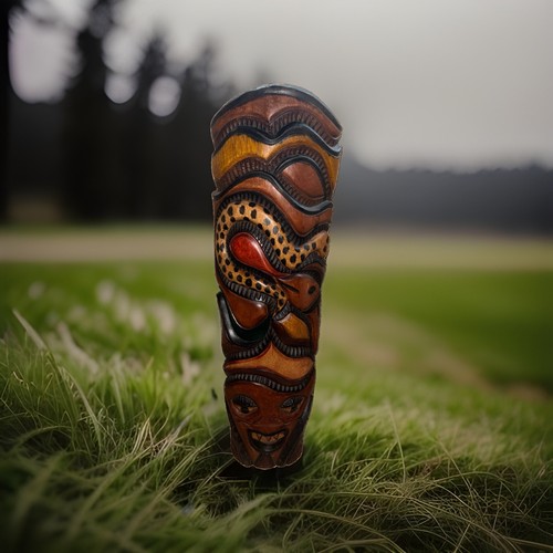 Vintage tiki mask - tiki,