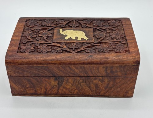 Hand carved indian wooden tea - indian,