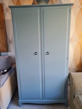 Vintage 2 Door Mahogany Brown Stag Double Wardrobe Mirrored 178cm x 57cm x 97cm