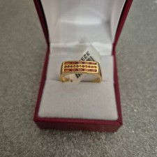 Simulated fire opal ring - opal,