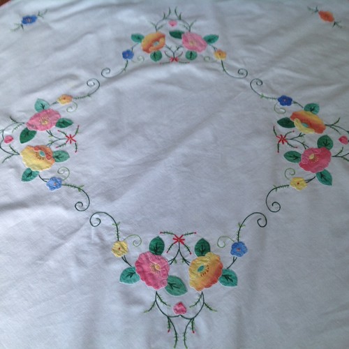 Vintage embroidered cotton - vintage,