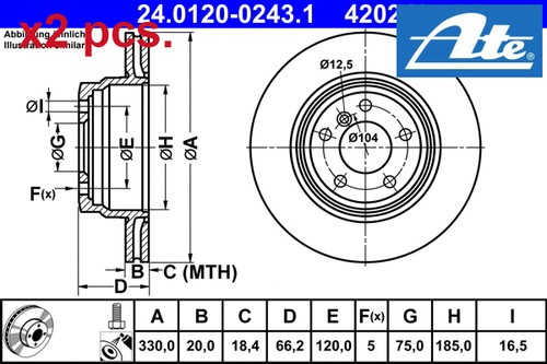 Pcs rear brake disc - brake, set