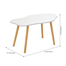 Wooden Coffee Table Cloud Oval