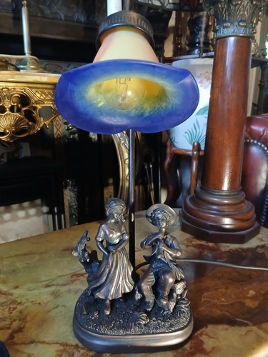 Vintage table lamp girl - ,