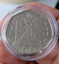 1992 1993 EEC Dual Date EC Presidency 50p Pence Coin Brilliant Uncirculated Bunc