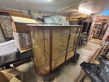 Antique 1920s Mahogany Shop Display Cabinet
