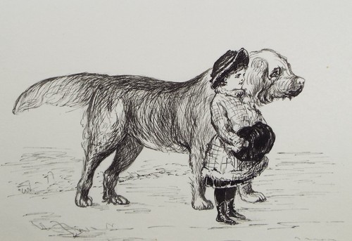 Original pen ink sketch - &,