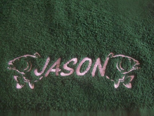 Personalised fishing towel