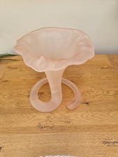 Large Vintage Frosted Glass