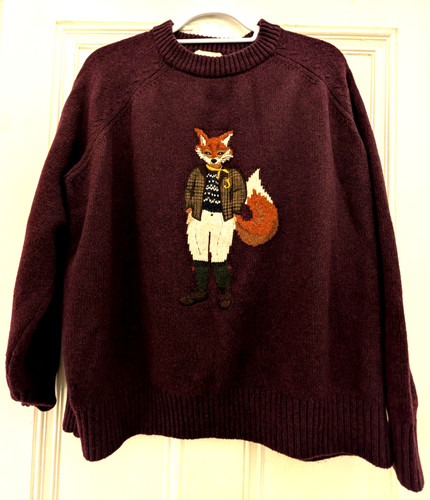 Joules ladies burgundy jumper - burgundy,