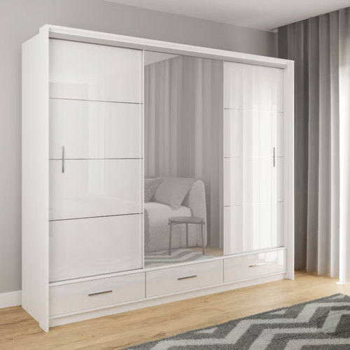 Modern large wardrobe with