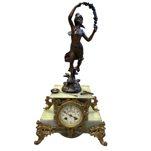 Antique french onyx mantel - antique,