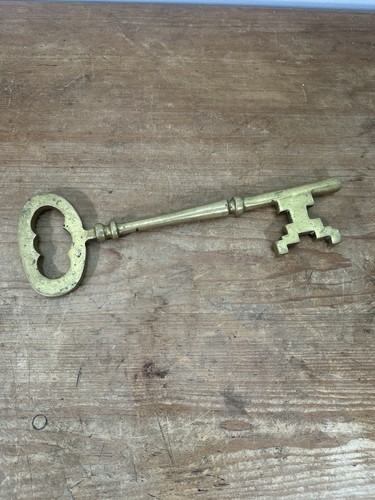 Vintage large brass key 31 - brass,