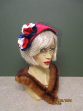 1940S LADIES RED &WHITE & BLUE
