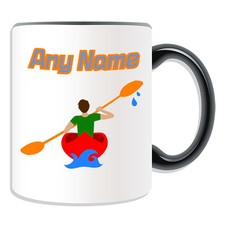 Personalised Gift Kayak Mug Mug Money Box Cup Male Kayak Paddle Whitewater Sport