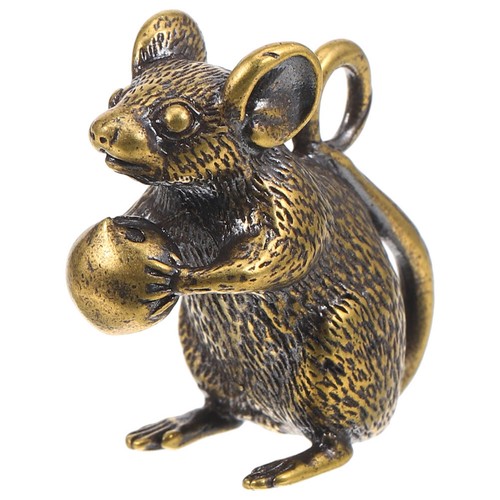 Copper rat decoration - copper,