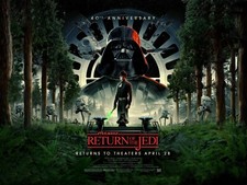 RETURN OF THE JEDI 1983 Anniversary UK quad poster print 30x40" Star Wars FREEPP