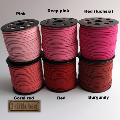 3mm flat faux suede leather - flat,