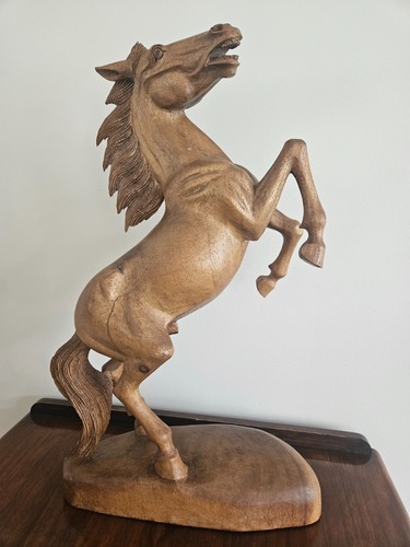 Vintage large carved wooden - vintage,