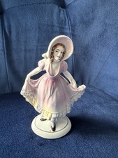 Antique German Porcelain  Art Deco Dancing Girl Figurine by Hertwig Katzhutte 