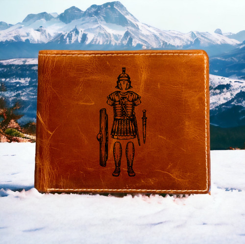 Roman armor leather wallet - armor,