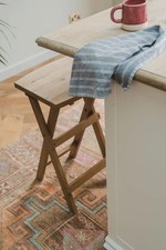 Shire Folding Bar Stool Wooden Breakfast Bar Stool Portable Seating 64cm Tall