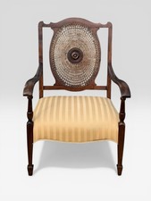 Antique Bergere Chair Cane