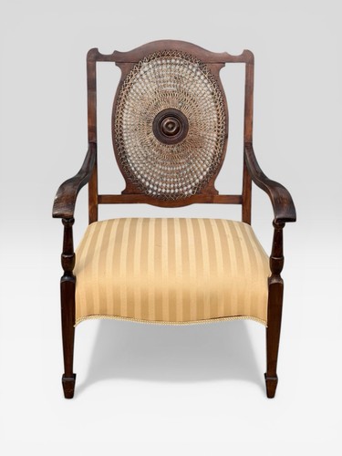 Antique bergere chair cane - antique,