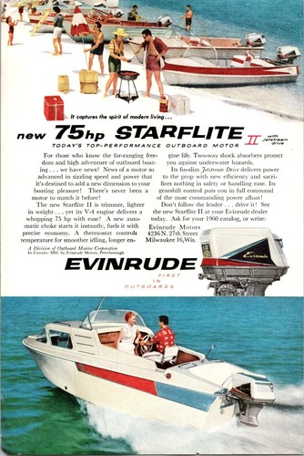 1959 evinrude outboard boat - outboard,