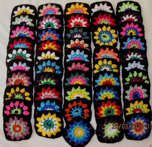 Hand crochet granny squares - crochet,granny, x