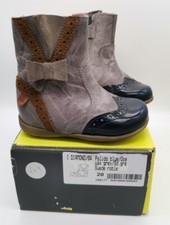 NEW Bo-Bell Infant Toddler Girls Shoes Boots EU 20 UK 4 jnr Leather grey multi